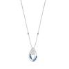 Necklace made of 925 silver, with blue cubic zirconia stone, from the TESORI series by MORELLATO